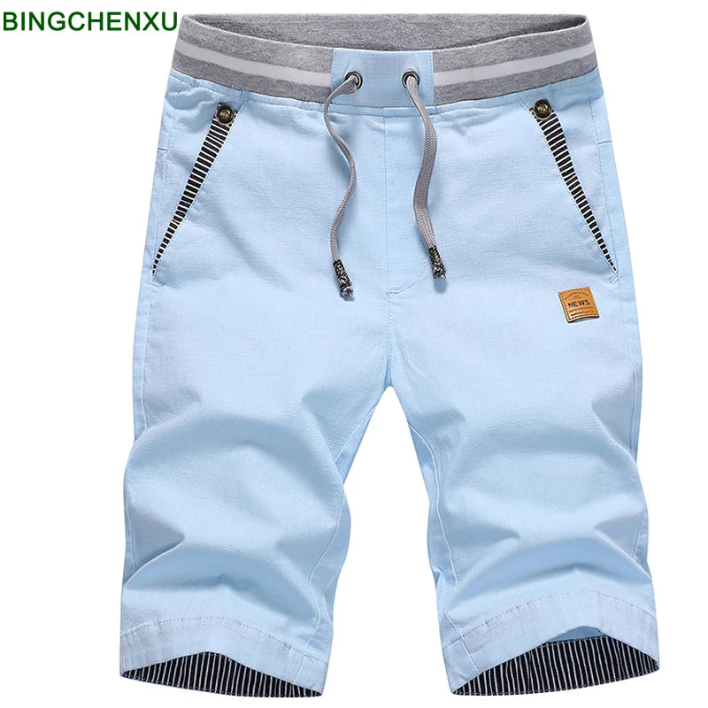 Linen Mens Shorts Newest Summer Casual Shorts Men Cotton Fashion Men